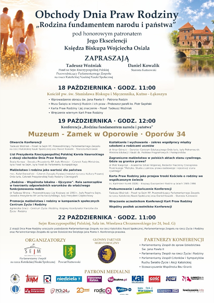 Plakat jubileuszu Dnia Praw Rodziny A4