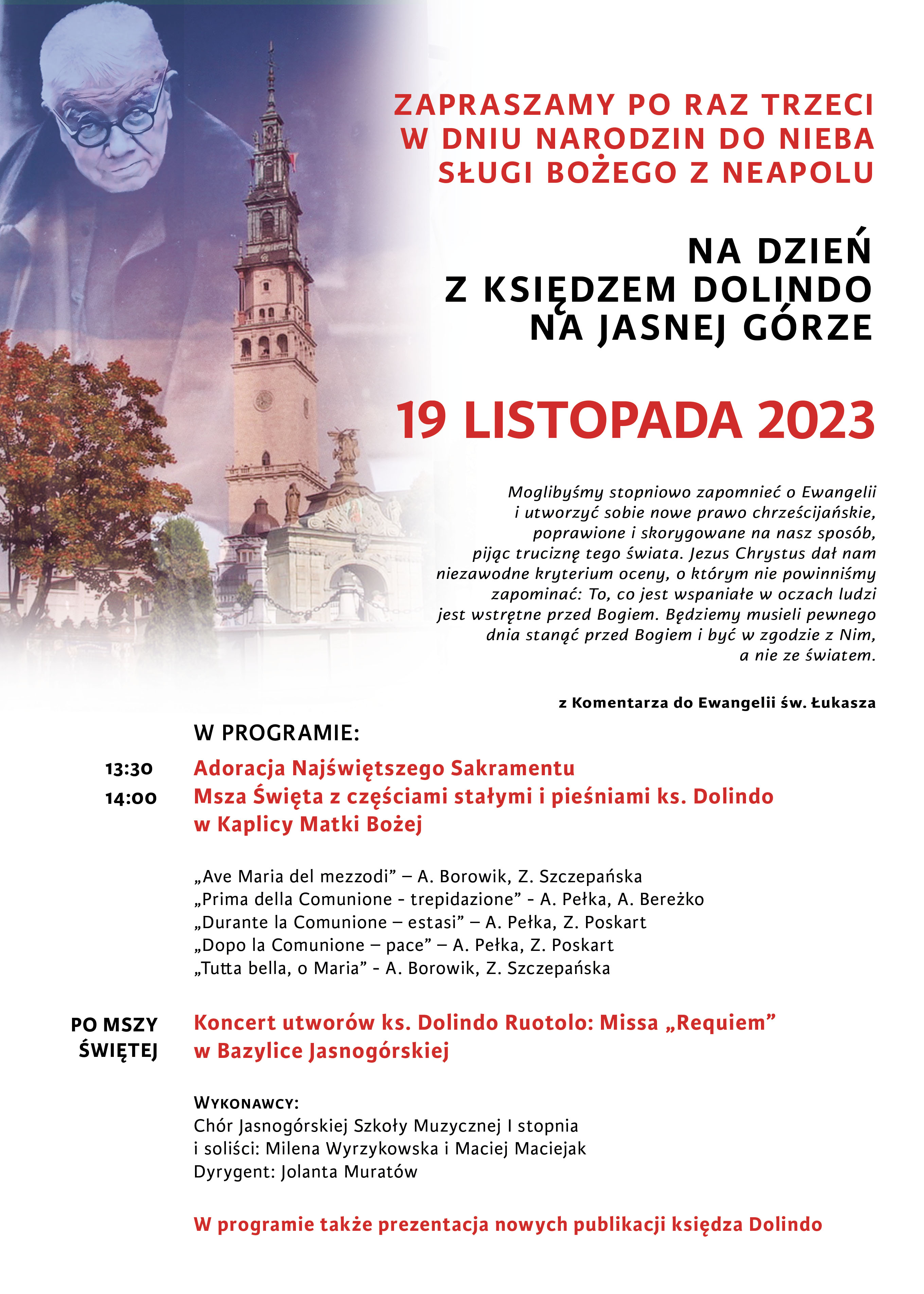 A prayerful and musical assault to heaven with Fr. Dolindo in defence  of the primacy of holiness